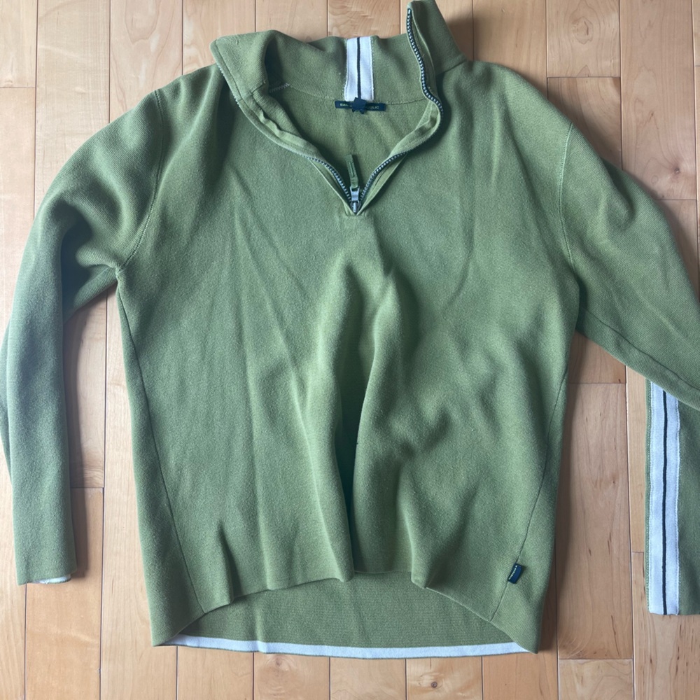 Banana Republic Green Zip Up Sweater